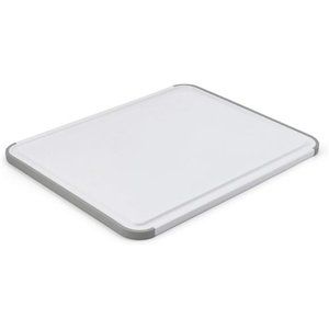 Classic Plastic Cutting Board, 11 inch x 14 inch, White and Gray
